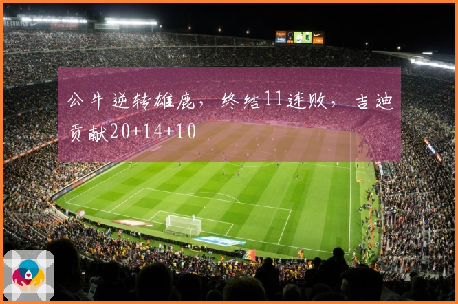 公牛逆转雄鹿，终结11连败，吉迪贡献20+14+10